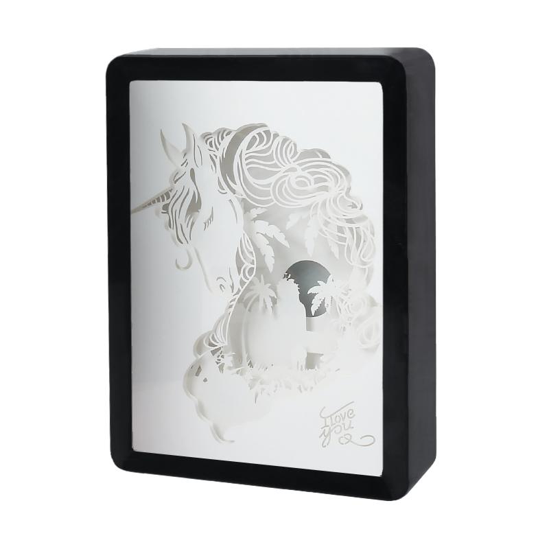 Unicorn Style Paper Cut Light box