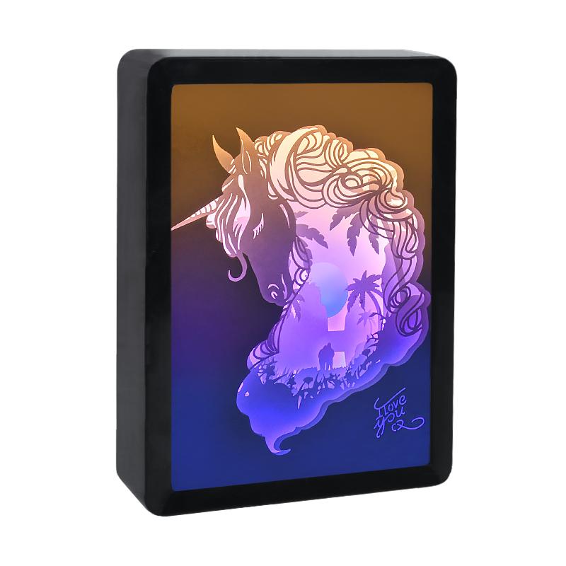 Unicorn Style Paper Cut Light box